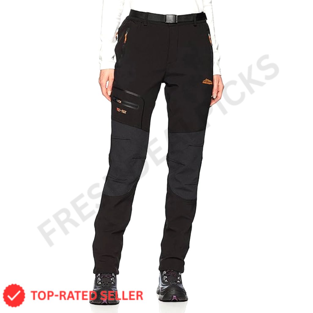 Waterproof Windproof Fleece Slim Cargo Hiking Pants Winter Outdoor Performance